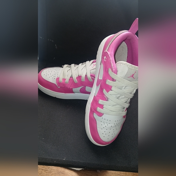 Nike Air Jordan Low Sneakers — White & Pink Youth Size 3y - Picture 3 of 5